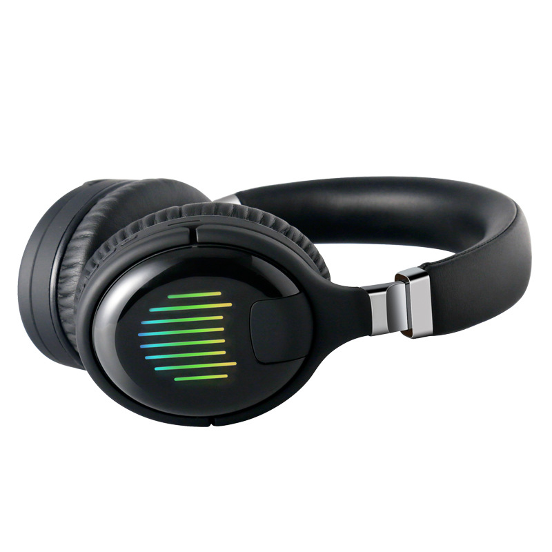 Head-mounted foldable bluetooth headset wireless gaming luminous gaming headset with card slot