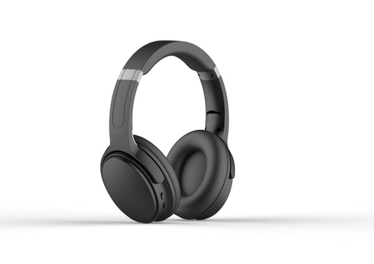 Head-worn wireless Bluetooth headset with active noise reduction, wireless call function, foldable headphone