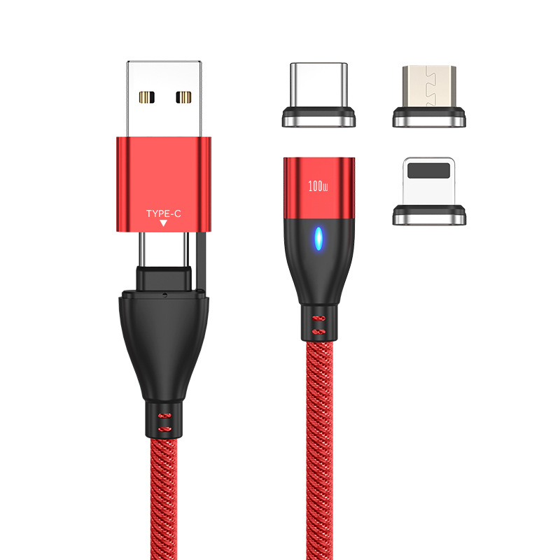 PD100W fast charging magnetic data cable, supports laptop magnetic charging
