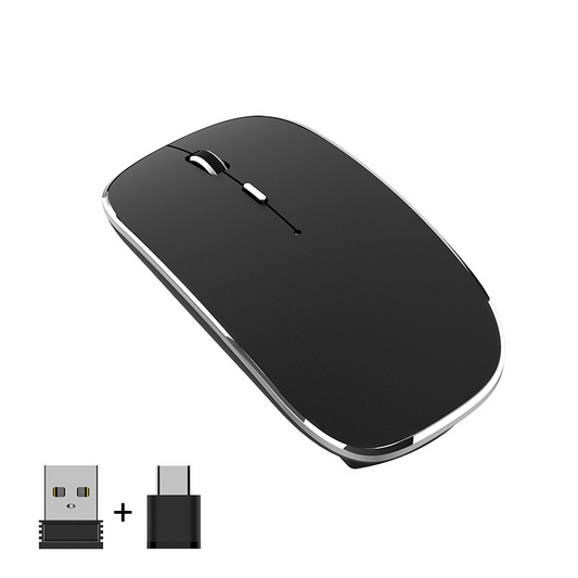 New type-c wireless mouse + 2.4G dual receiver charging silent