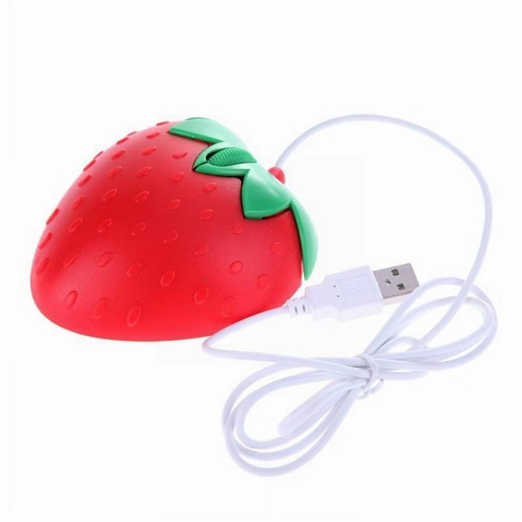 Wired cute mouse, gift mouse, fruit mouse, strawberry mouse