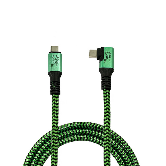 High-definition audio and video cable 4K, high-speed data cable USB4.0 supports fast charging laptop type-c elbow