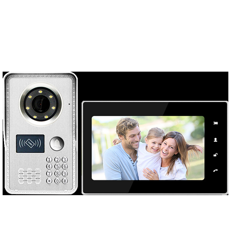 Wireless doorbell building video intercom home villa doorbell, wiring-free monitorable electronic doorbell set