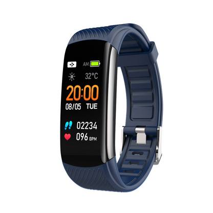 Black technology c6t sports smart bracelet, true heart rate blood pressure body temperature healthy sleep monitoring bracelet