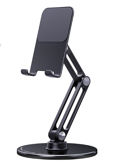 Universal aluminum alloy foldable 360 degree rotating mobile phone and tablet stand